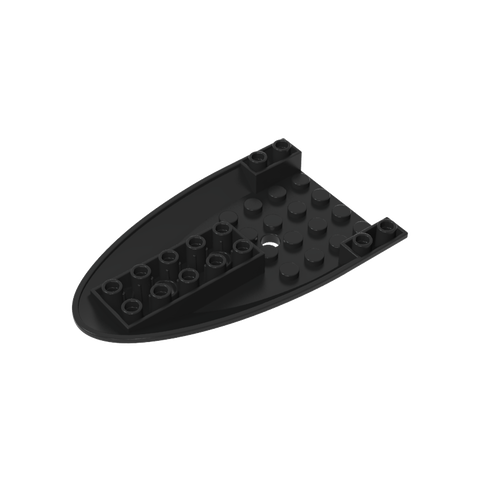 Gobricks,Aircraft Fuselage Curved Forward 6 x 10 Bottom,87611