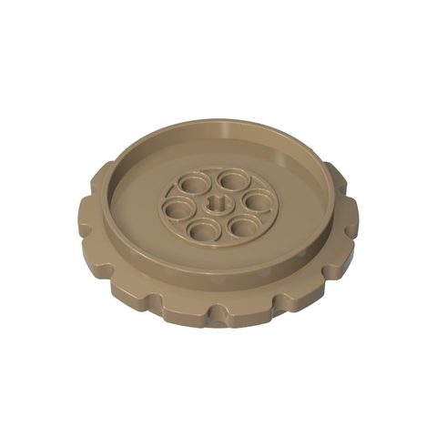 Gobricks,Technic Tread Sprocket Wheel Large Diameter 7 Holes,42529