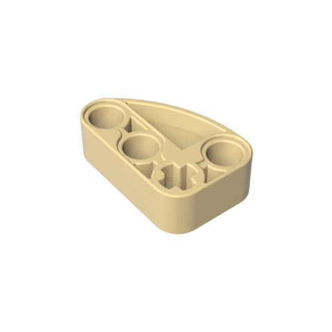 Gobricks,Technic Beam 2 x 3 L-Shape with Quarter Ellipse Thick,71708