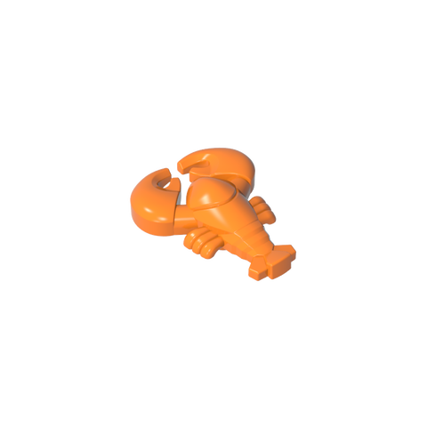 Gobricks,Lobster with Black Eyes Pattern,27152
