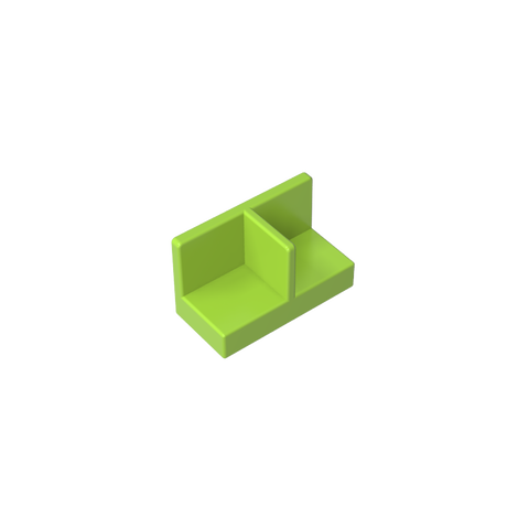 Gobricks,Panel 1 x 2 x 1 with Rounded Corners and Central Divider,93095