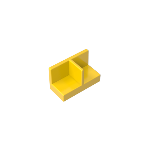 Gobricks,Panel 1 x 2 x 1 with Rounded Corners and Central Divider,93095
