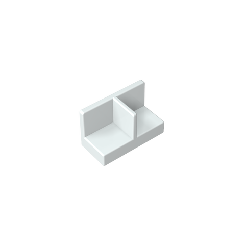 Gobricks,Panel 1 x 2 x 1 with Rounded Corners and Central Divider,93095