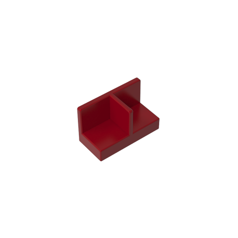 Gobricks,Panel 1 x 2 x 1 with Rounded Corners and Central Divider,93095