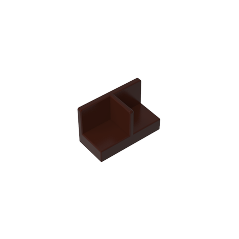 Gobricks,Panel 1 x 2 x 1 with Rounded Corners and Central Divider,93095