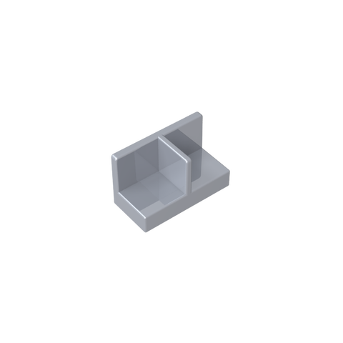 Gobricks,Panel 1 x 2 x 1 with Rounded Corners and Central Divider,93095
