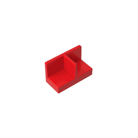 Gobricks,Panel 1 x 2 x 1 with Rounded Corners and Central Divider,93095