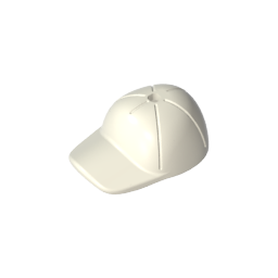 Minifig Cap Short Curved Bill with Seams and Hole on Top ,11303