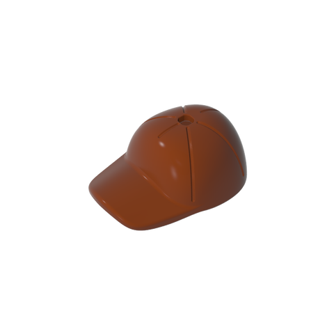 Gobricks,Minifig Cap Short Curved Bill with Seams and Hole on Top,11303