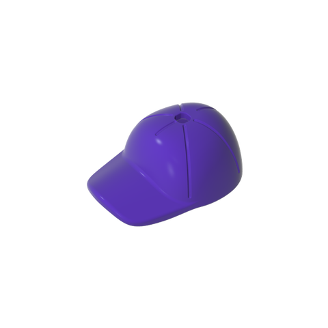 Gobricks,Minifig Cap Short Curved Bill with Seams and Hole on Top,11303