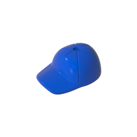Gobricks,Minifig Cap Short Curved Bill with Seams and Hole on Top,11303