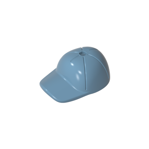 Gobricks,Minifig Cap Short Curved Bill with Seams and Hole on Top,11303
