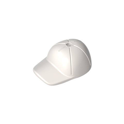 Gobricks,Minifig Cap Short Curved Bill with Seams and Hole on Top,11303