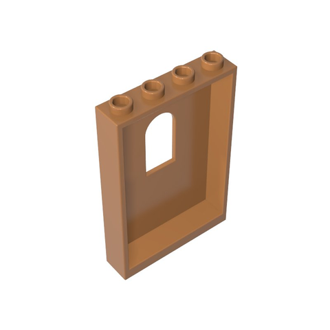 Gobricks,Panel 1 x 4 x 5 with Arched Window,60808