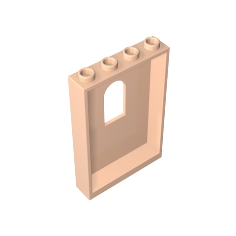 Gobricks,Panel 1 x 4 x 5 with Arched Window,60808