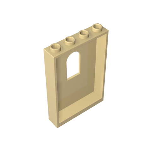 Gobricks,Panel 1 x 4 x 5 with Arched Window,60808