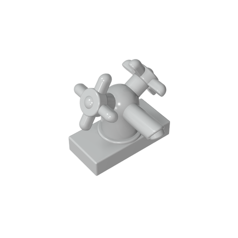 Gobricks,Tap 1 x 2 with Dual Handles,gds2033,6936