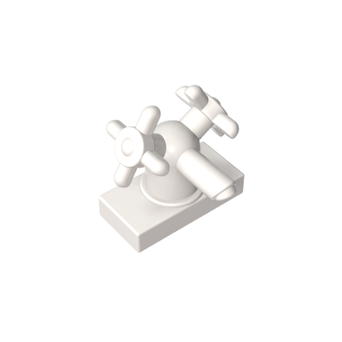 Gobricks,Tap 1 x 2 with Dual Handles,gds2033,6936