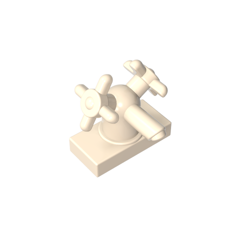 Gobricks,Tap 1 x 2 with Dual Handles,gds2033,6936