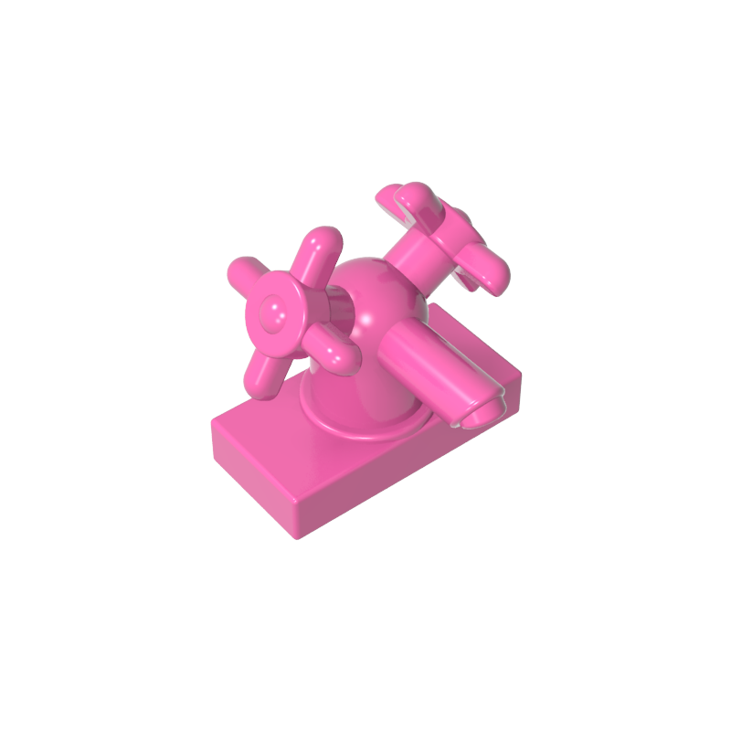 Gobricks,Tap 1 x 2 with Dual Handles,gds2033,6936