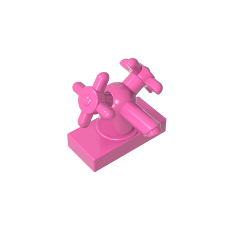 Gobricks,Tap 1 x 2 with Dual Handles,gds2033,6936