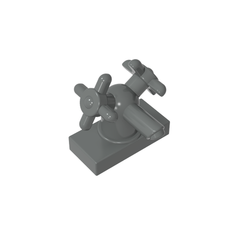 Gobricks,Tap 1 x 2 with Dual Handles,gds2033,6936