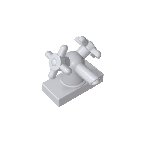 Gobricks,Tap 1 x 2 with Dual Handles,gds2033,6936