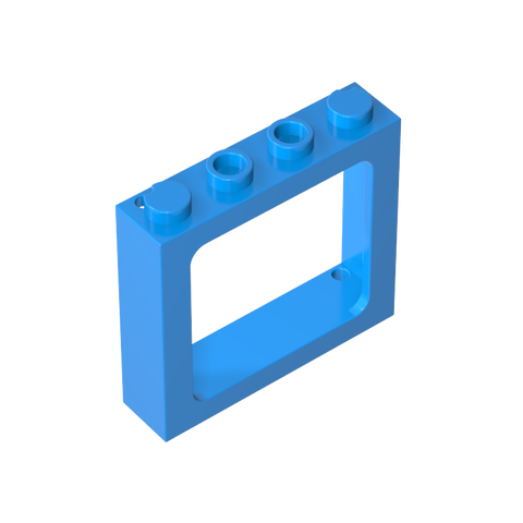 Gobricks,Window 1 x 4 x 3 Train with Shutter Holes and Solid Studs on Ends,6556