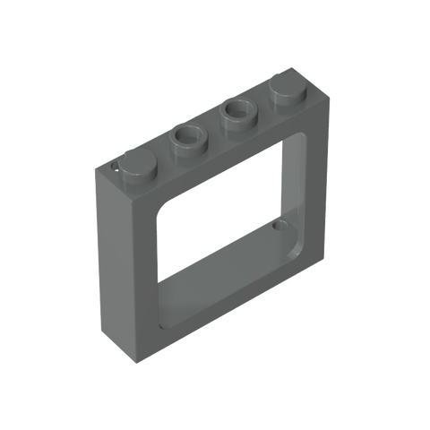 Gobricks,Window 1 x 4 x 3 Train with Shutter Holes and Solid Studs on Ends,6556