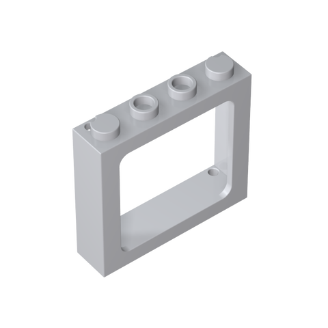 Gobricks,Window 1 x 4 x 3 Train with Shutter Holes and Solid Studs on Ends,6556