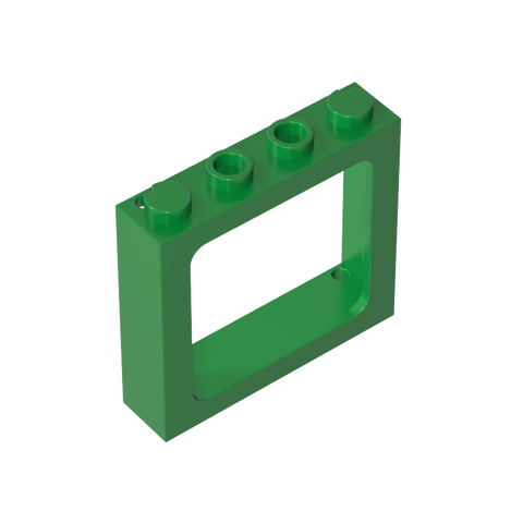 Gobricks,Window 1 x 4 x 3 Train with Shutter Holes and Solid Studs on Ends,6556
