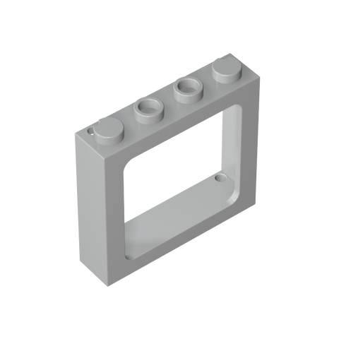 Gobricks,Window 1 x 4 x 3 Train with Shutter Holes and Solid Studs on Ends,6556