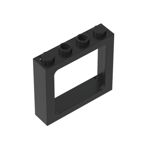 Gobricks,Window 1 x 4 x 3 Train with Shutter Holes and Solid Studs on Ends,6556