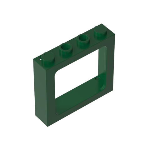 Gobricks,Window 1 x 4 x 3 Train with Shutter Holes and Solid Studs on Ends,6556