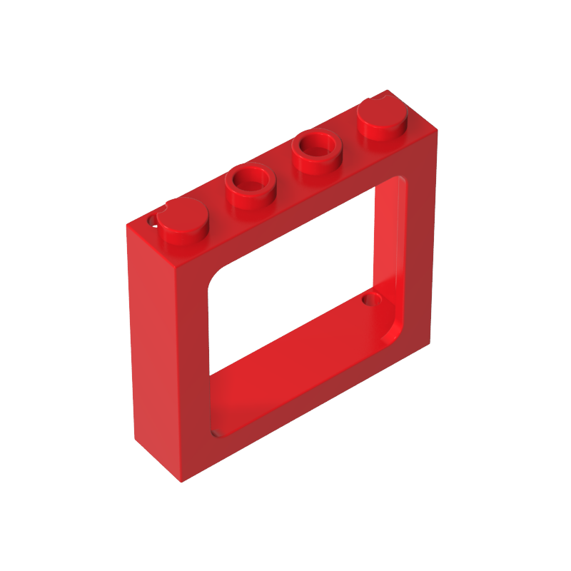 Gobricks,Window 1 x 4 x 3 Train with Shutter Holes and Solid Studs on Ends,6556
