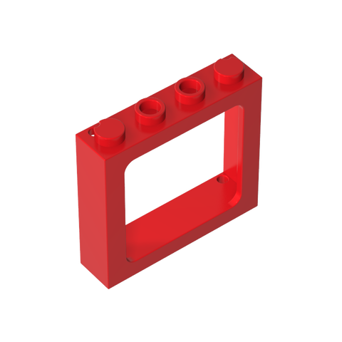 Gobricks,Window 1 x 4 x 3 Train with Shutter Holes and Solid Studs on Ends,6556