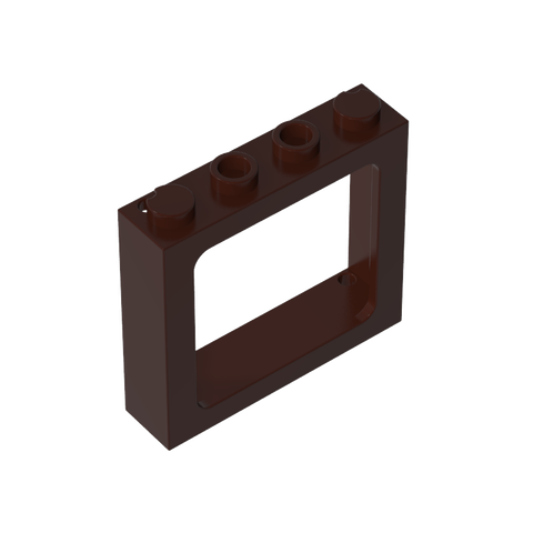 Gobricks,Window 1 x 4 x 3 Train with Shutter Holes and Solid Studs on Ends,6556