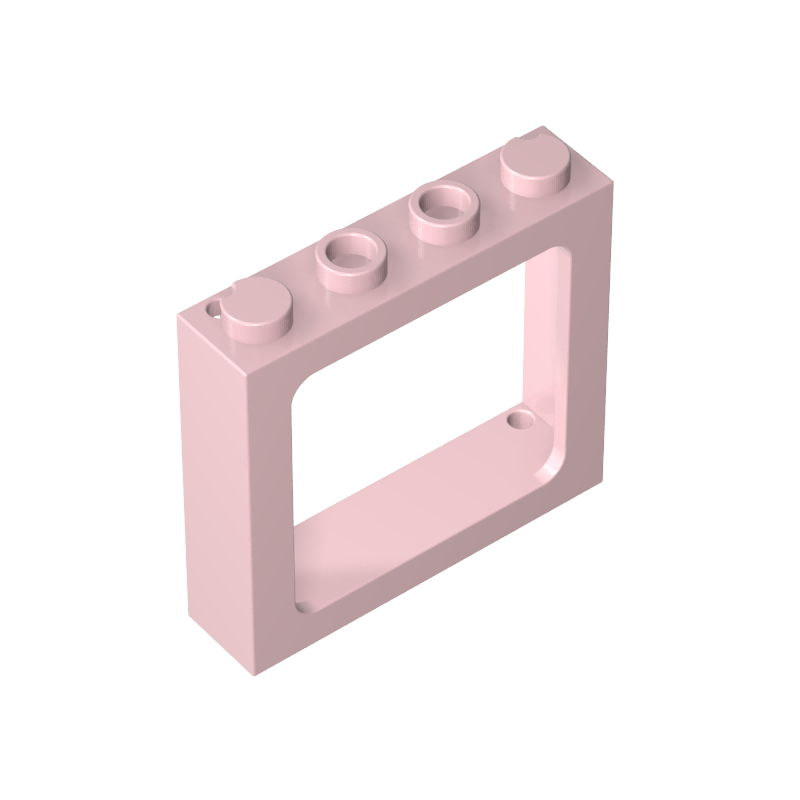 Gobricks,Window 1 x 4 x 3 Train with Shutter Holes and Solid Studs on Ends,6556