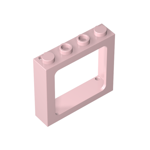 Gobricks,Window 1 x 4 x 3 Train with Shutter Holes and Solid Studs on Ends,6556