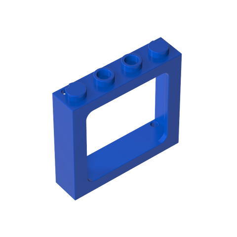 Gobricks,Window 1 x 4 x 3 Train with Shutter Holes and Solid Studs on Ends,6556