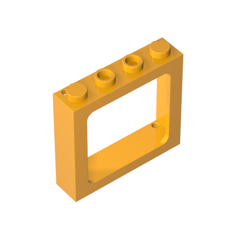 Gobricks,Window 1 x 4 x 3 Train with Shutter Holes and Solid Studs on Ends,6556