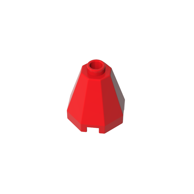 Gobricks,Cone 2 x 2 x 1 2/3 Octagonal, Open Stud,6039