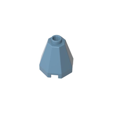 Gobricks,Cone 2 x 2 x 1 2/3 Octagonal, Open Stud,6039