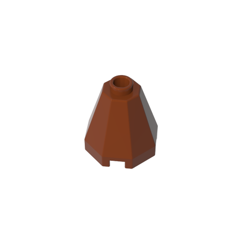 Gobricks,Cone 2 x 2 x 1 2/3 Octagonal, Open Stud,6039