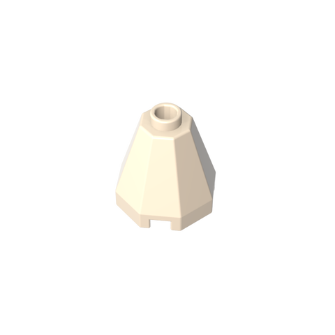 Gobricks,Cone 2 x 2 x 1 2/3 Octagonal, Open Stud,6039