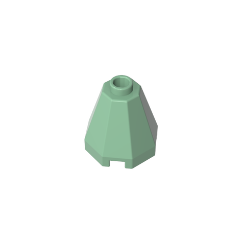 Gobricks,Cone 2 x 2 x 1 2/3 Octagonal, Open Stud,6039
