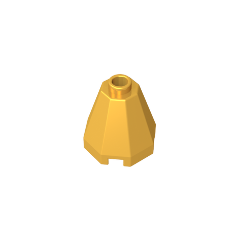 Gobricks,Cone 2 x 2 x 1 2/3 Octagonal, Open Stud,6039