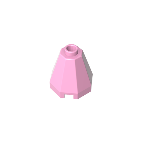 Gobricks,Cone 2 x 2 x 1 2/3 Octagonal, Open Stud,6039