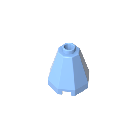 Gobricks,Cone 2 x 2 x 1 2/3 Octagonal, Open Stud,6039