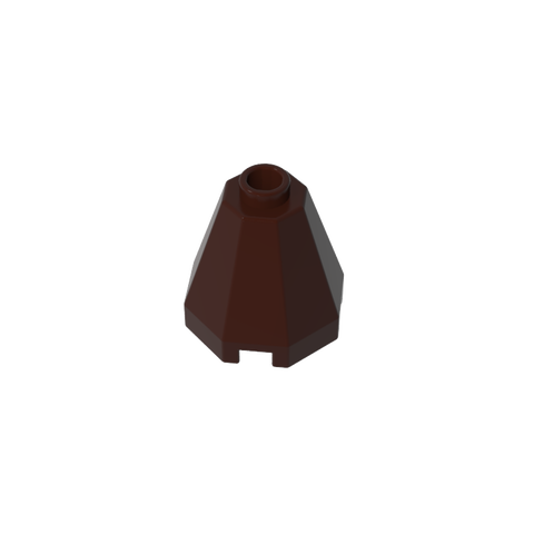 Gobricks,Cone 2 x 2 x 1 2/3 Octagonal, Open Stud,6039